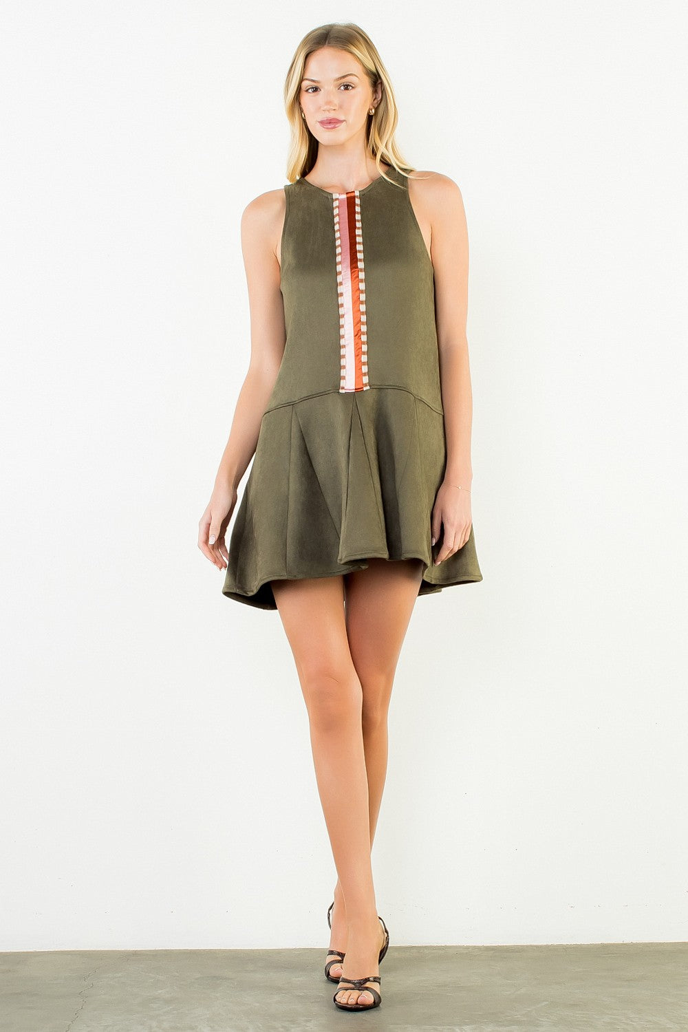 Della mini dress in olive