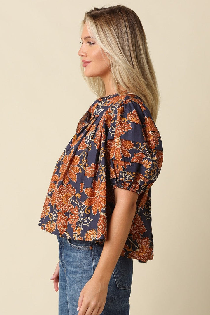 Taylor top in rust print