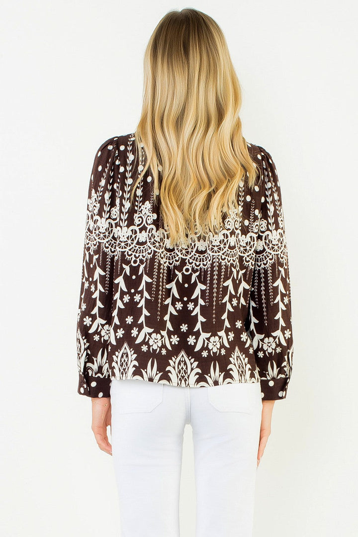 Carson blouse in brown