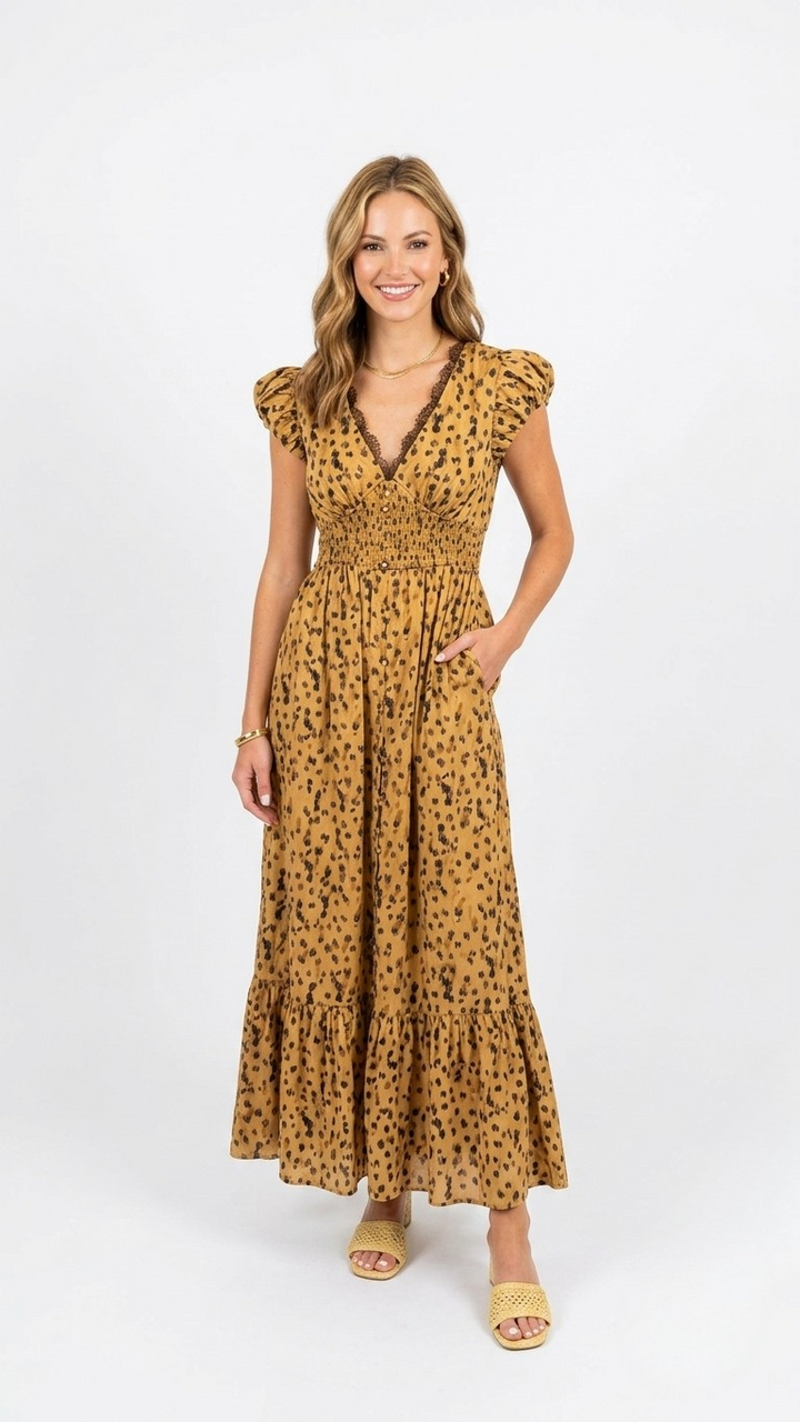 Becca animal print maxi dress