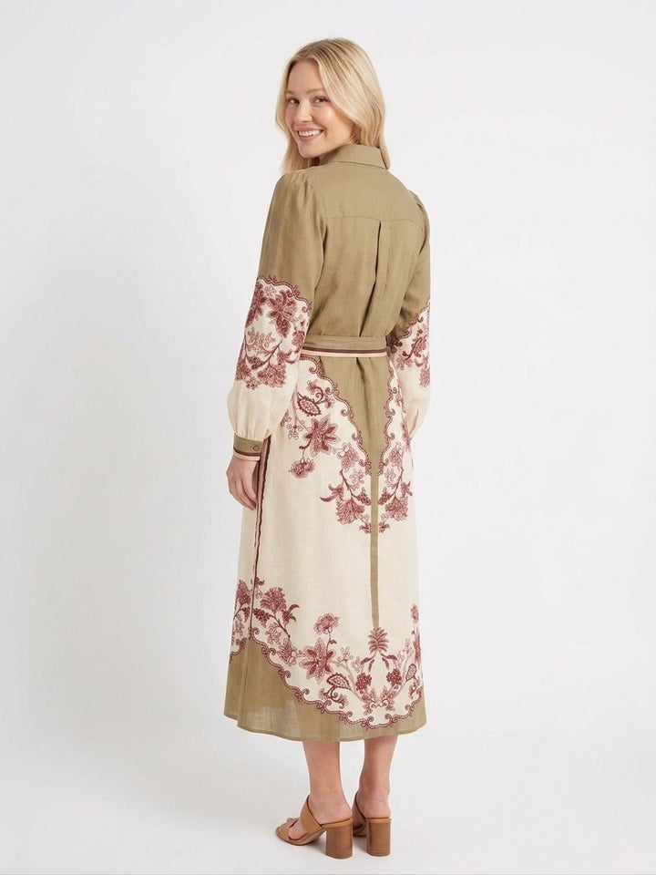 Paige midi dress in sage