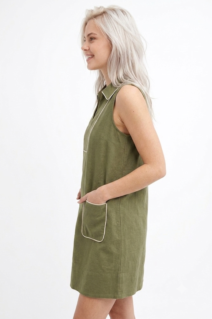 Vesper mini dress in olive