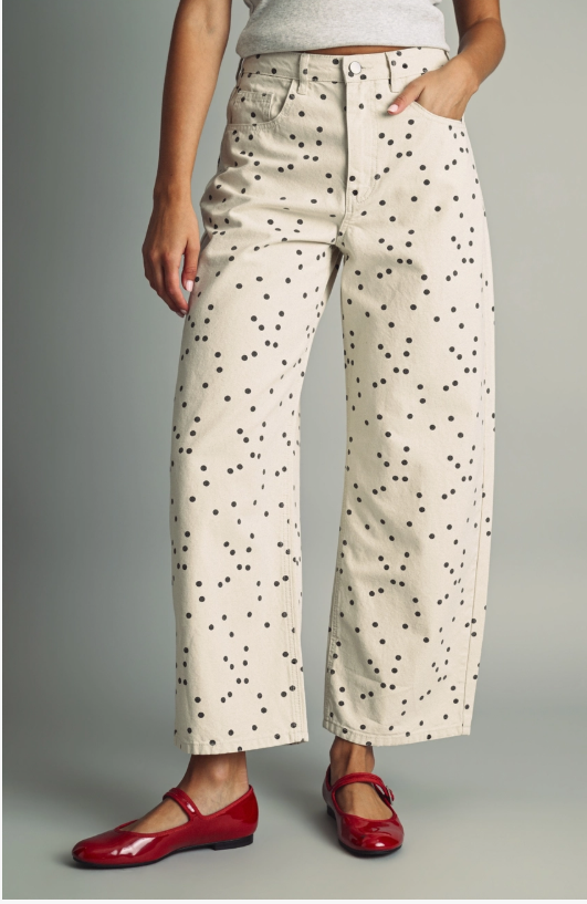 Dottie barrel pant in ecru