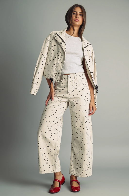 Dottie barrel pant in ecru