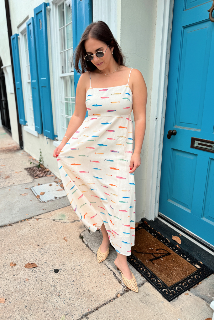Skylar fish midi dress