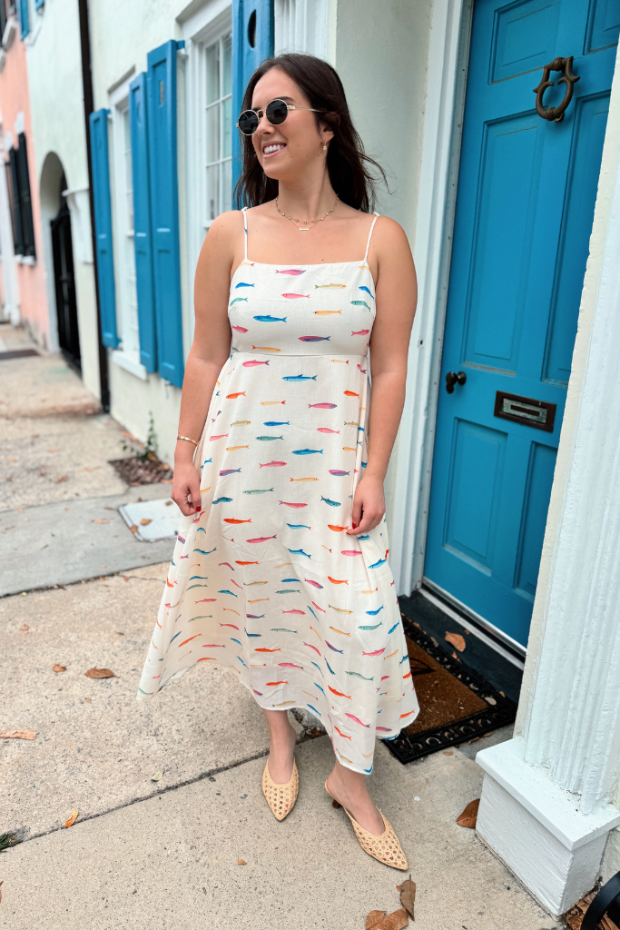 Skylar fish midi dress