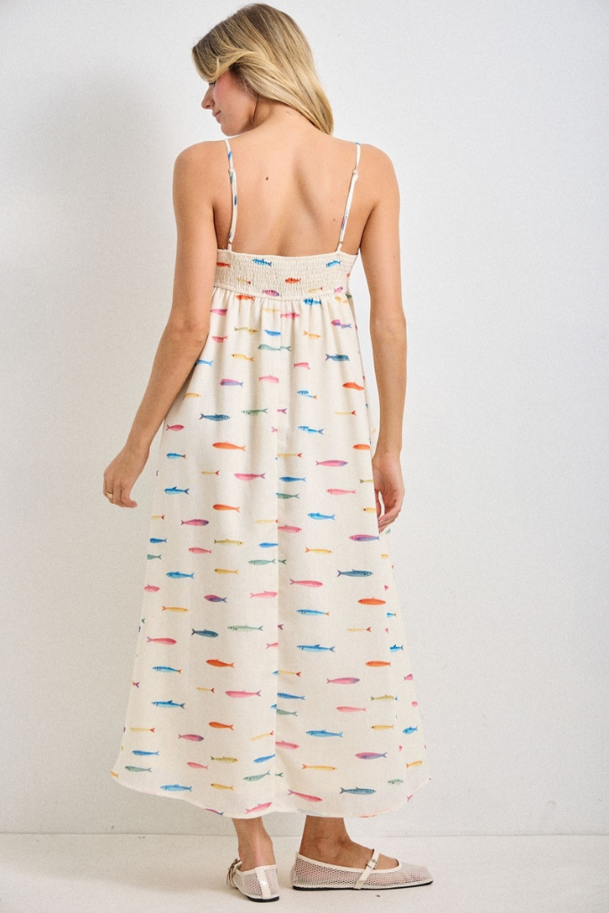 Skylar fish midi dress