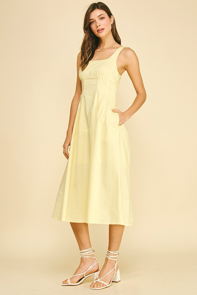 Georgia midi in yellow
