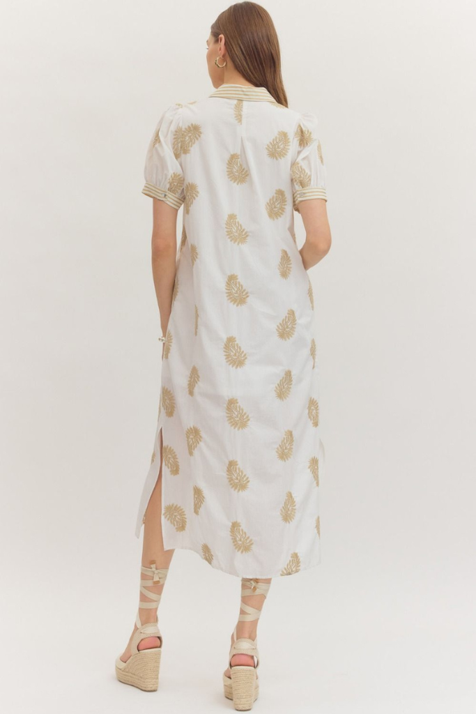 Lucy embroidered midi dress