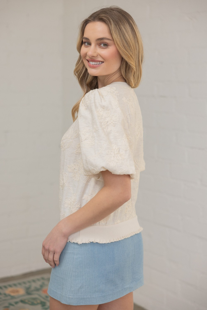 Cora top in cream