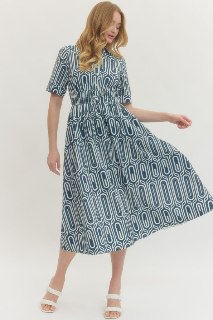 Harper dress in navy