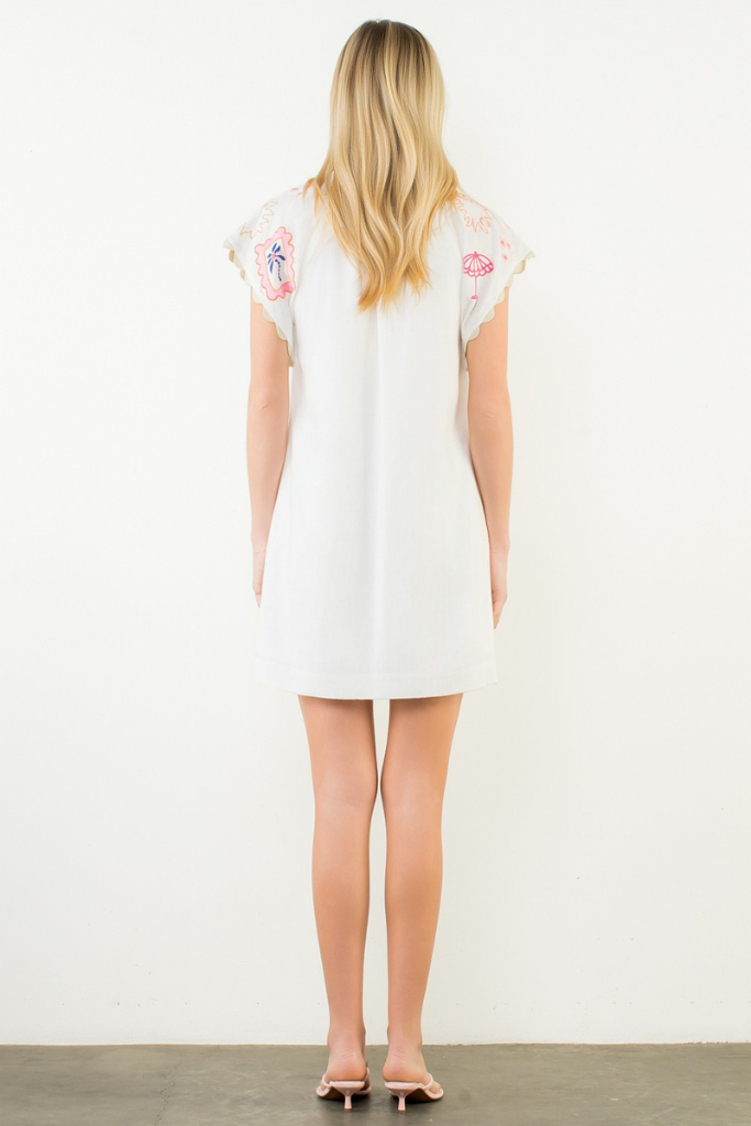 Gigi embroidered mini dress