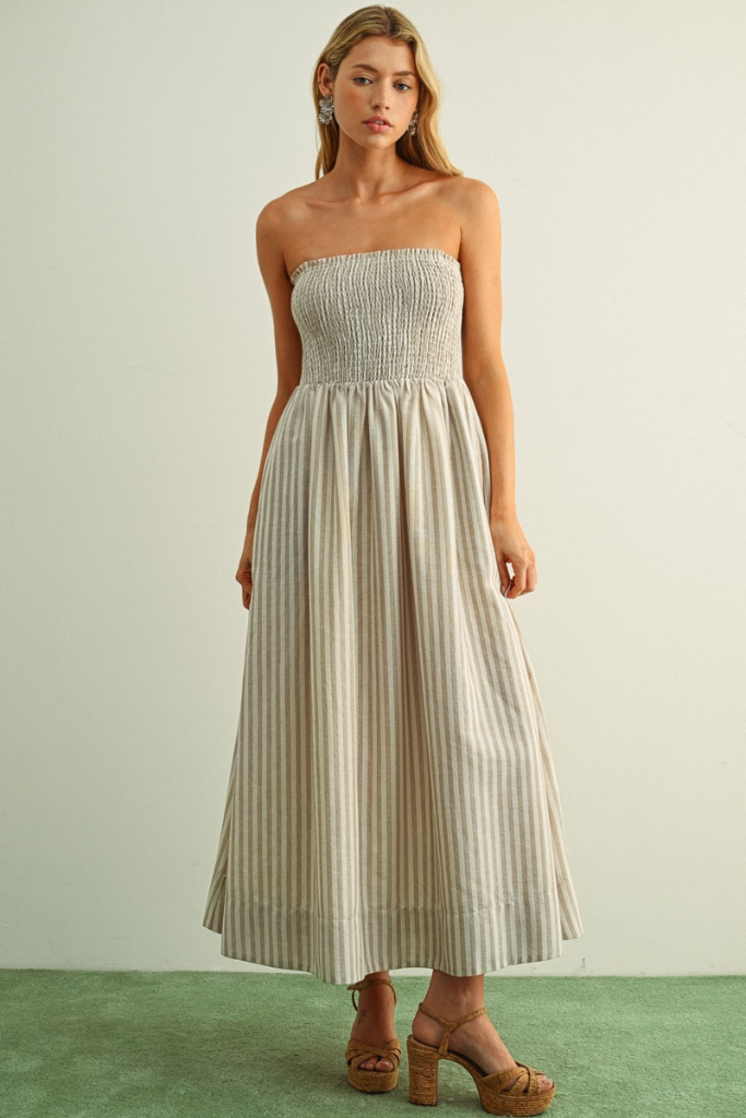 Lily dress in tan