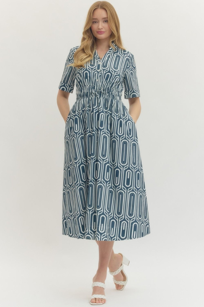 Harper dress in navy