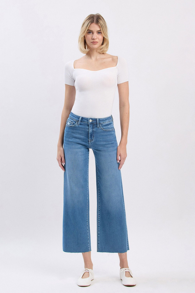 Taylor crop stretch denim