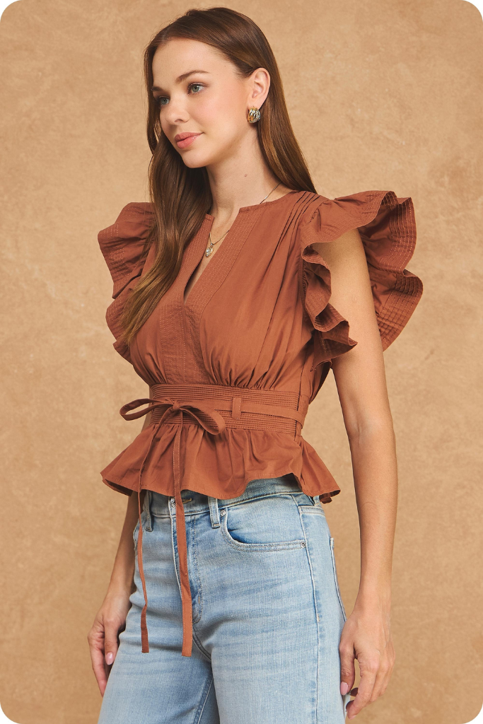 Cameron top in brown