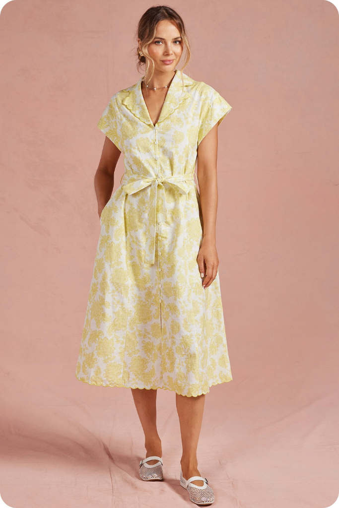 Margaret dress in yellow