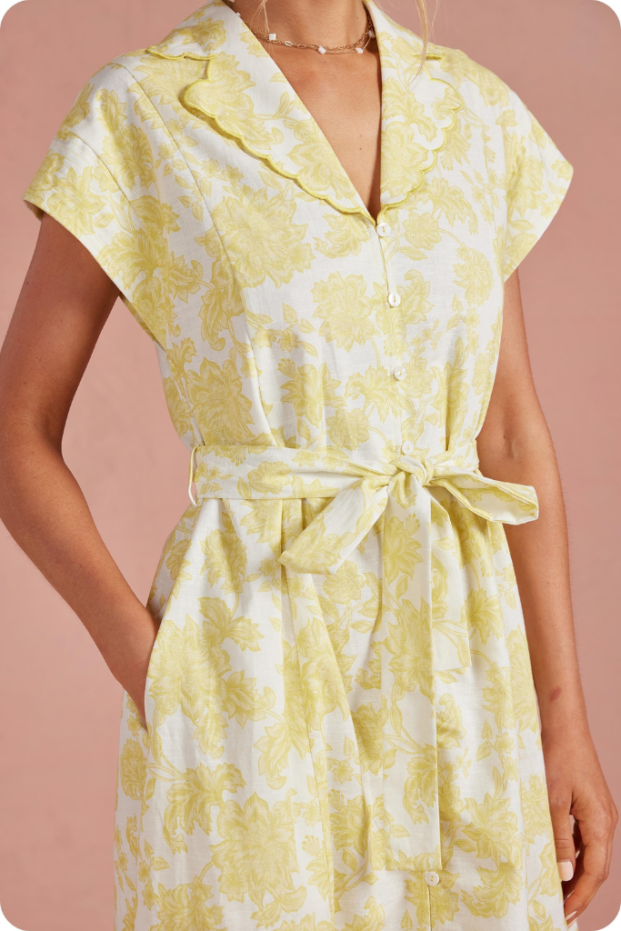 Margaret dress in yellow