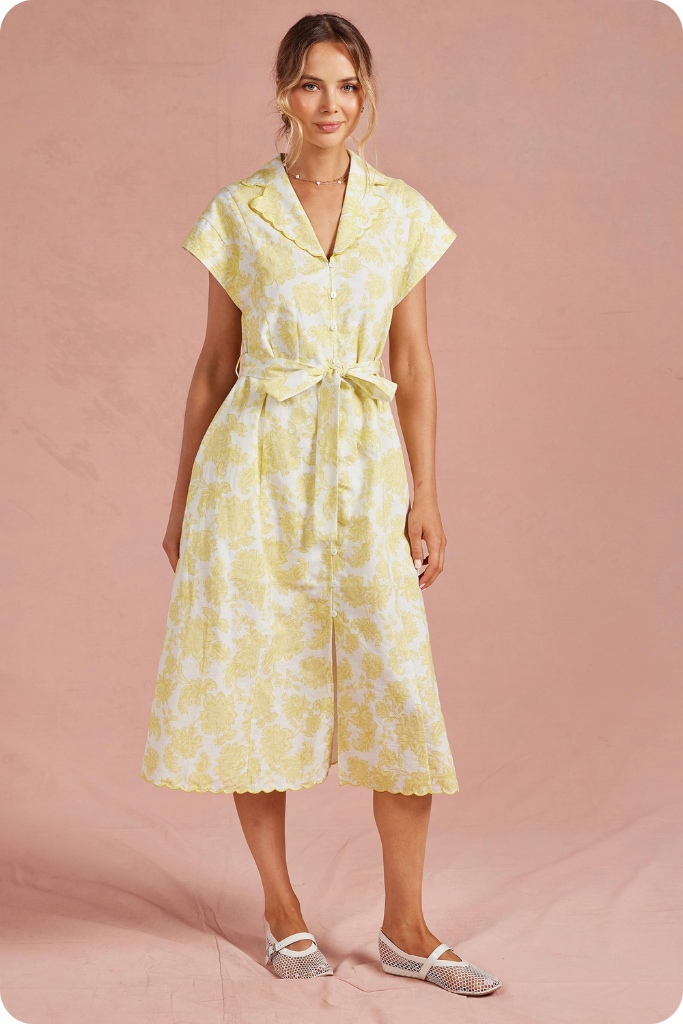 Margaret dress in yellow