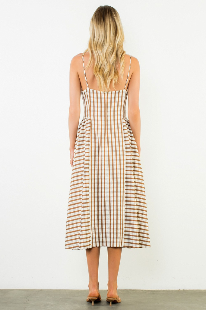 Sarah gingham midi dress