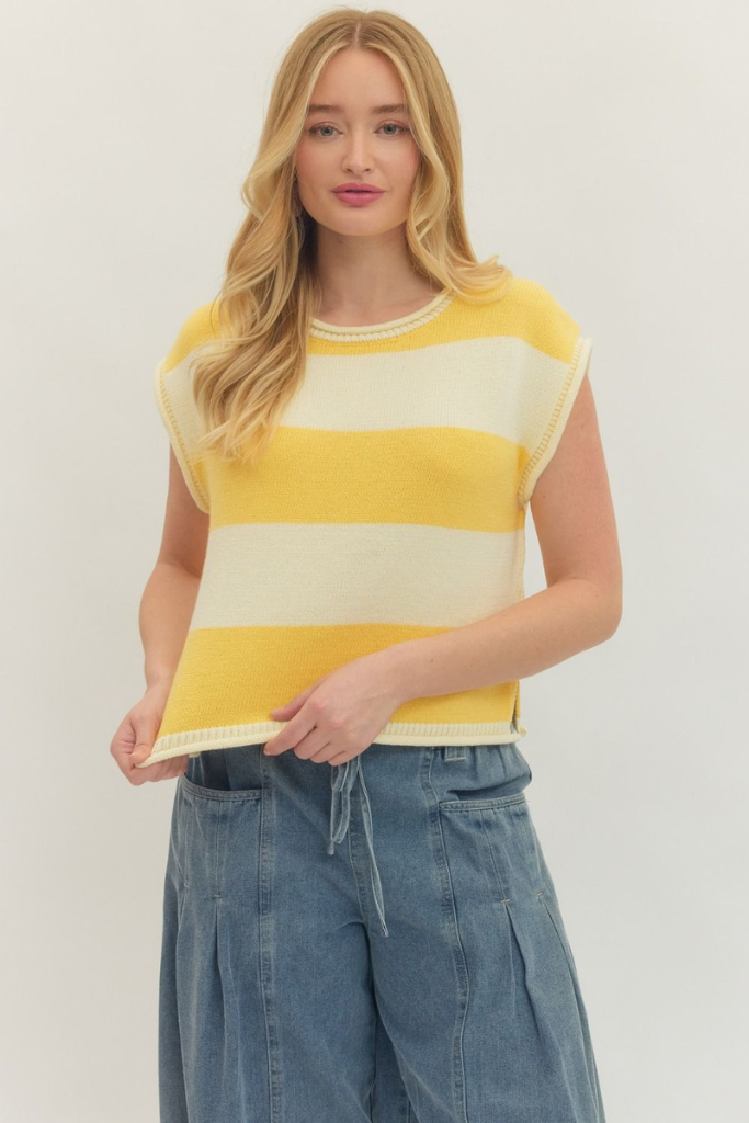 Erin top in yellow