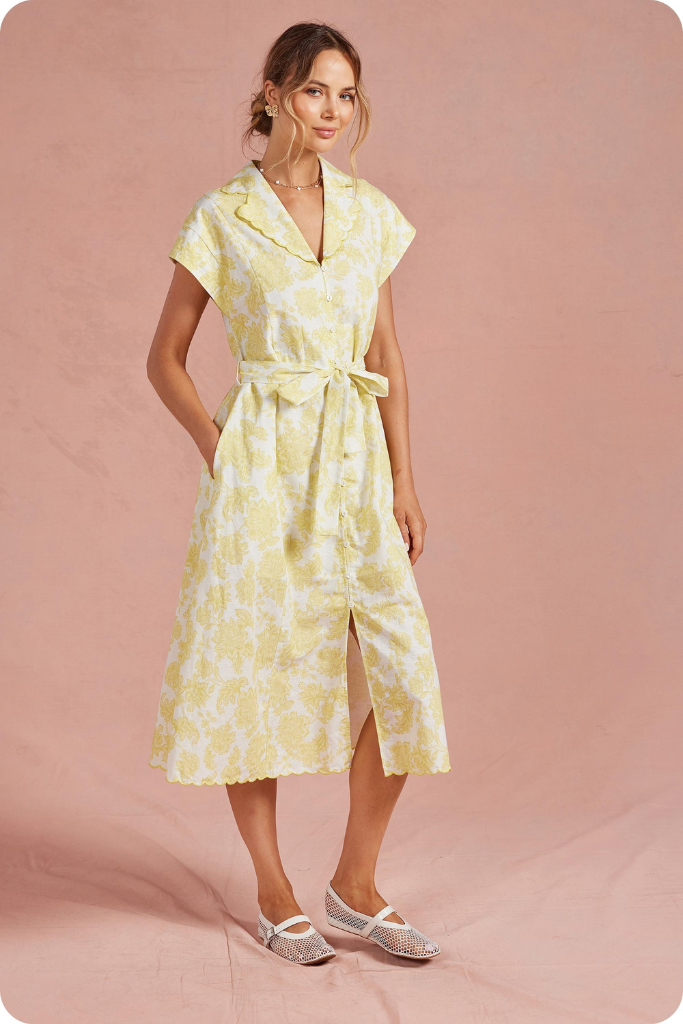Margaret dress in yellow