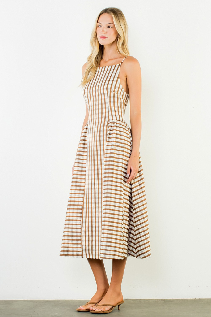 Sarah gingham midi dress