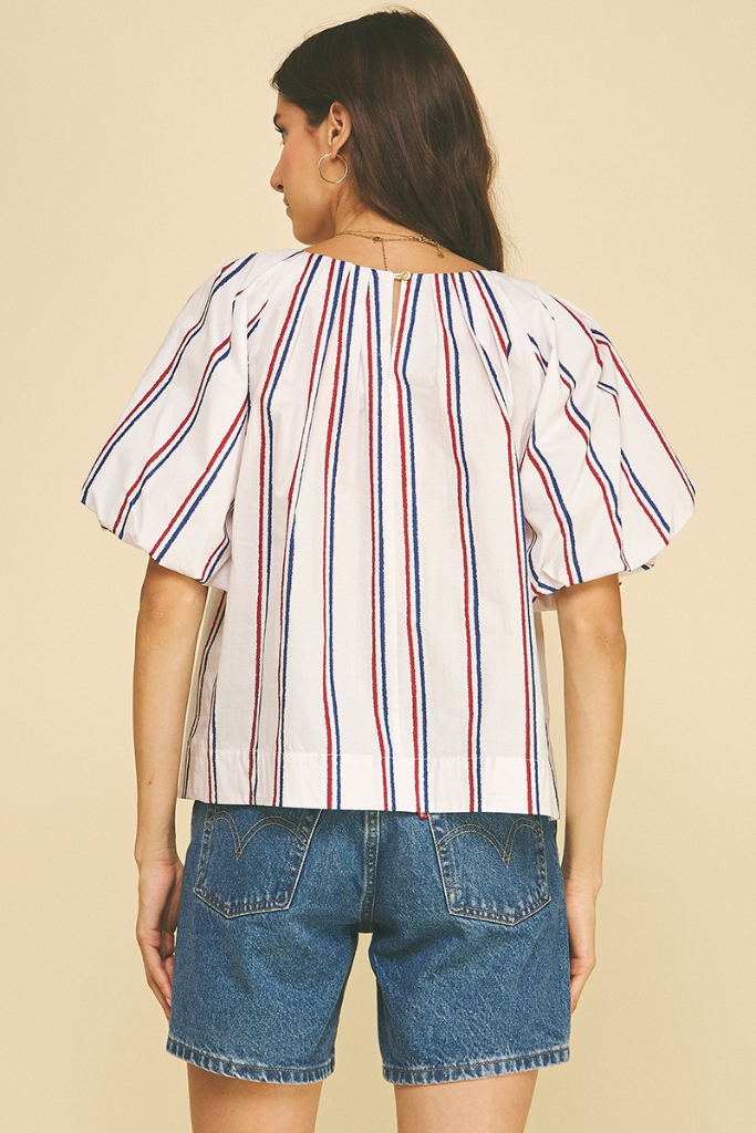 Taylor puff sleeve top in white