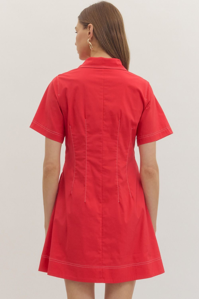Kristi mini dress in red