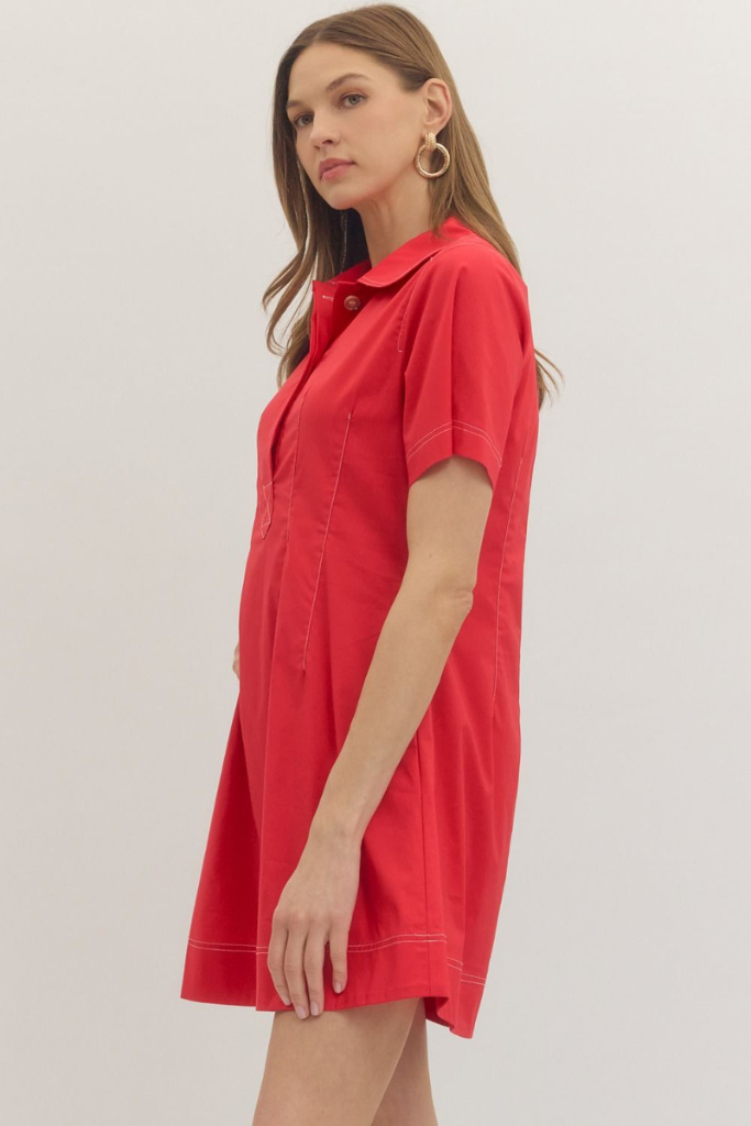 Kristi mini dress in red