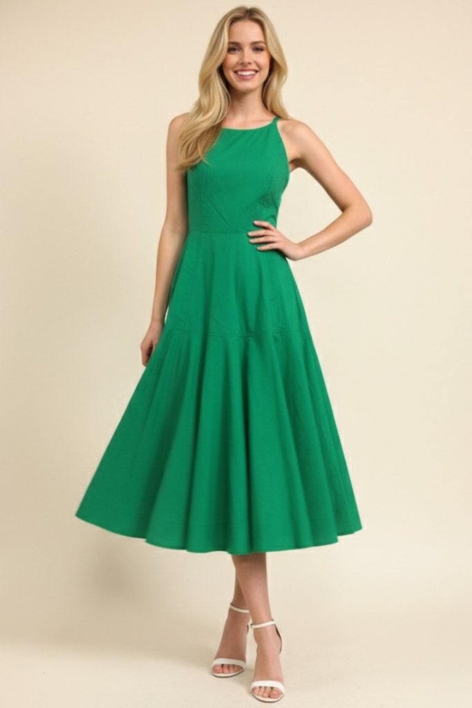 Skylar midi dress in green
