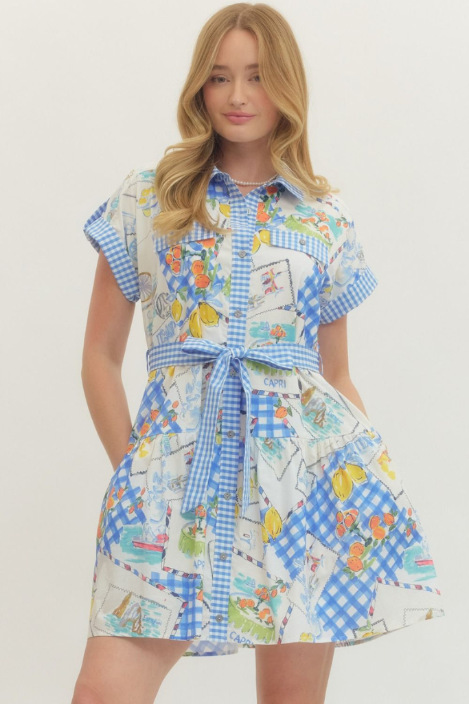 Cassie dress in blue Sloane Boutique Cassie dress in blue Sloane Boutique