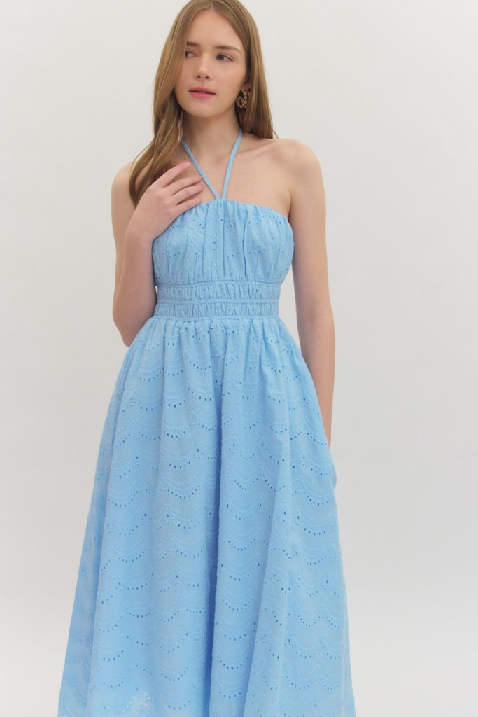 Mila halter midi dress