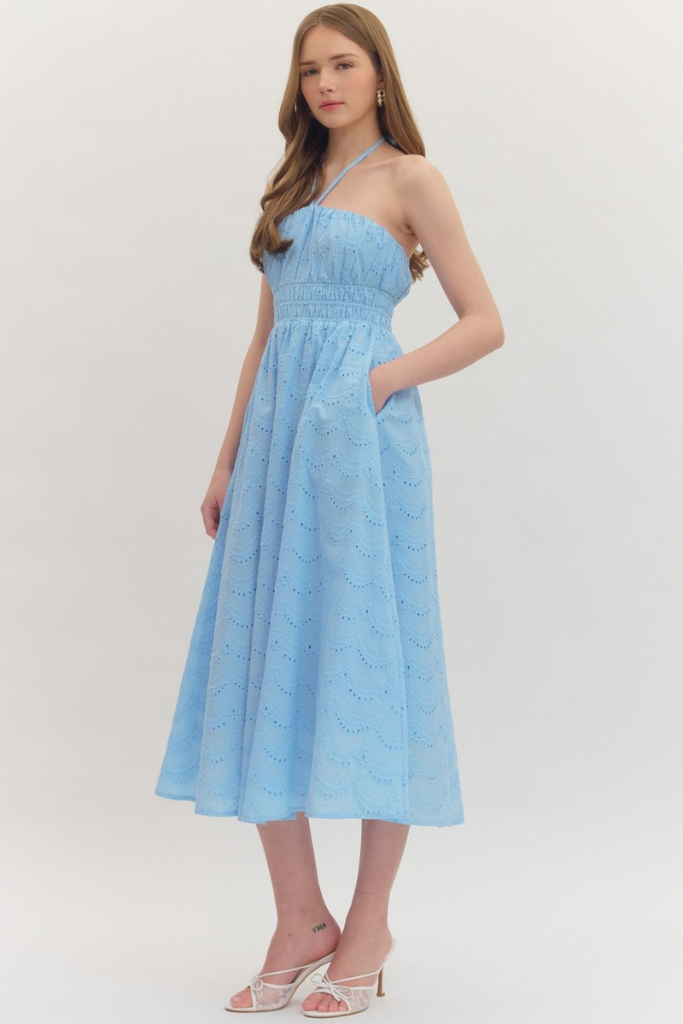 Mila halter midi dress