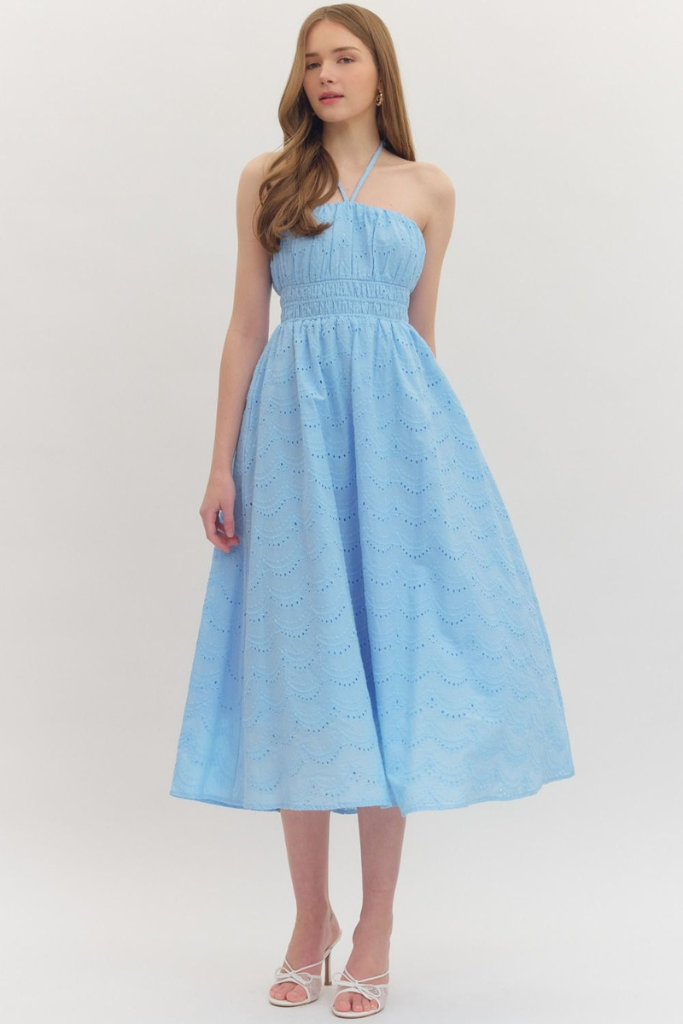 Mila halter midi dress