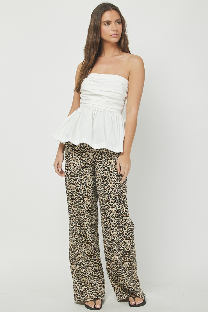 Perrin peplum top in white