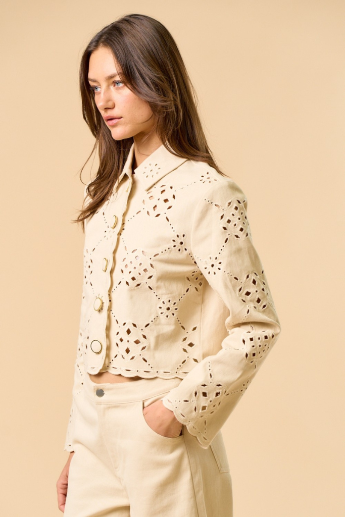 Masie jacket in cream