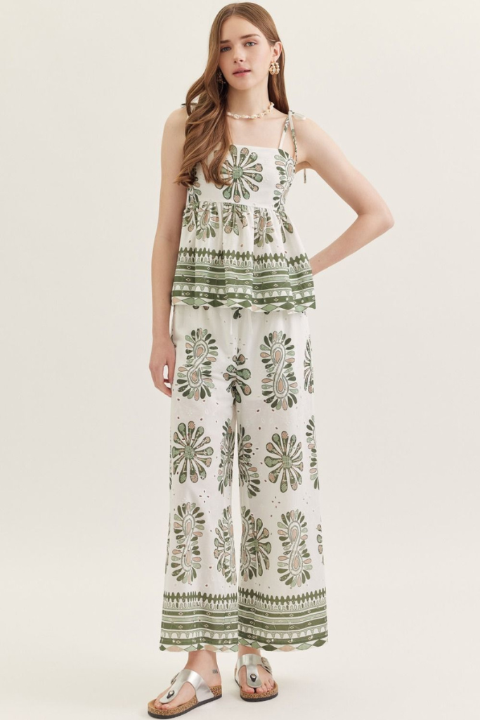 Adele printed pants