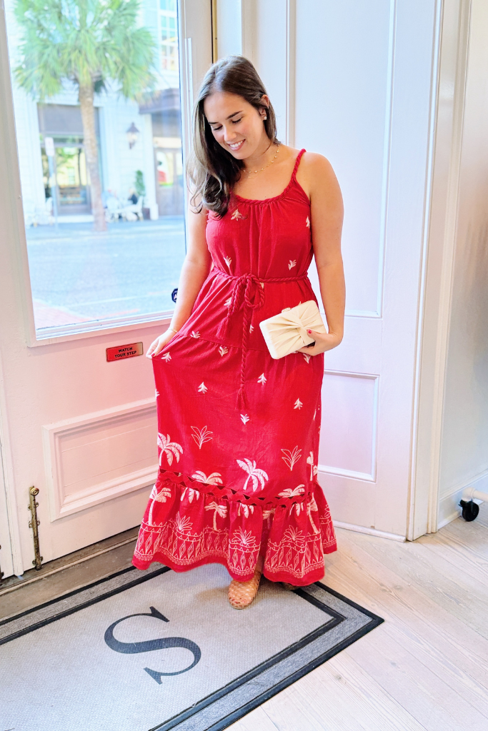 Lucinda maxi dress in red