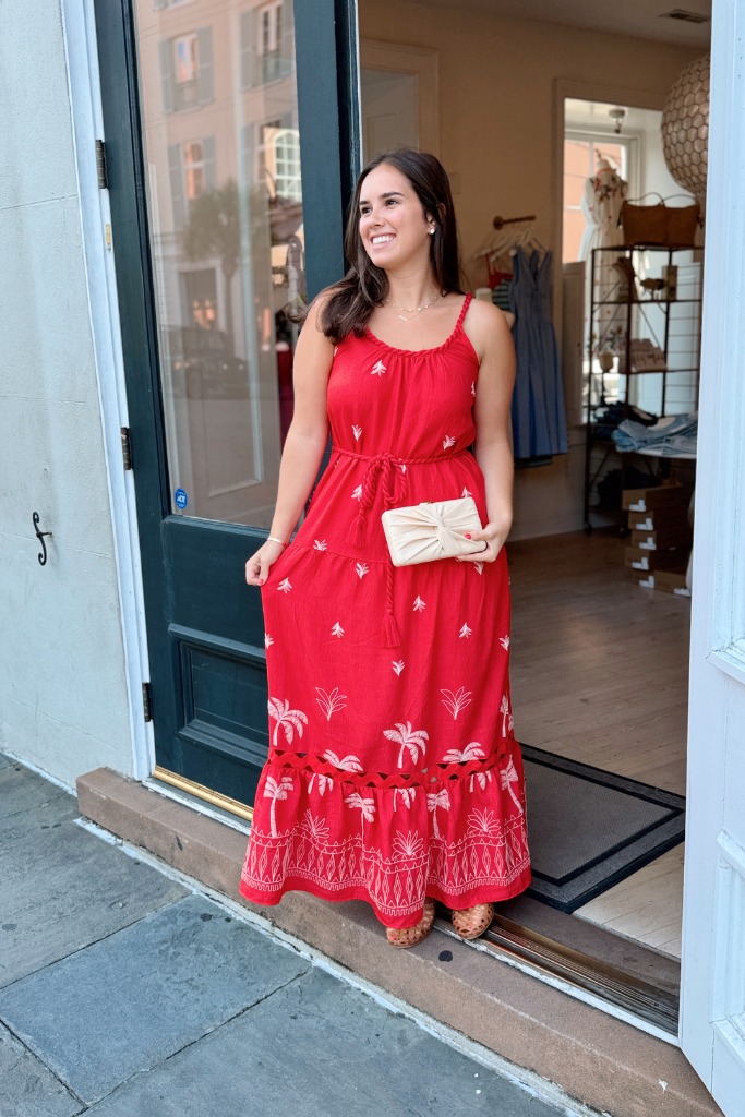 Lucinda maxi dress in red