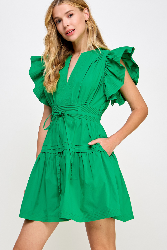 Maisy mini dress in emerald