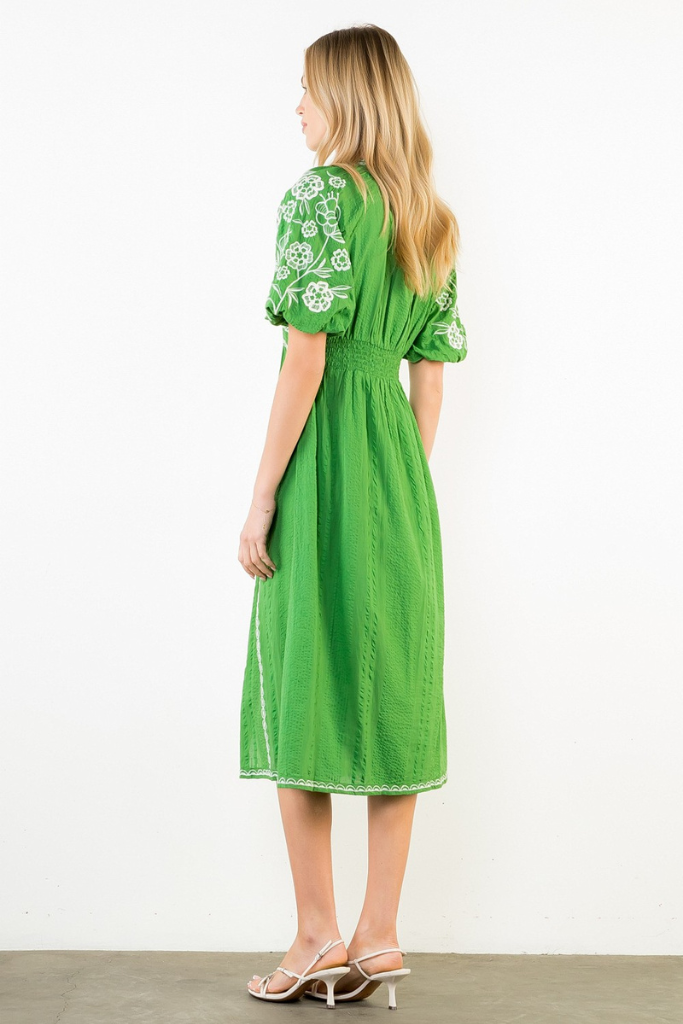 Ivy midi in green