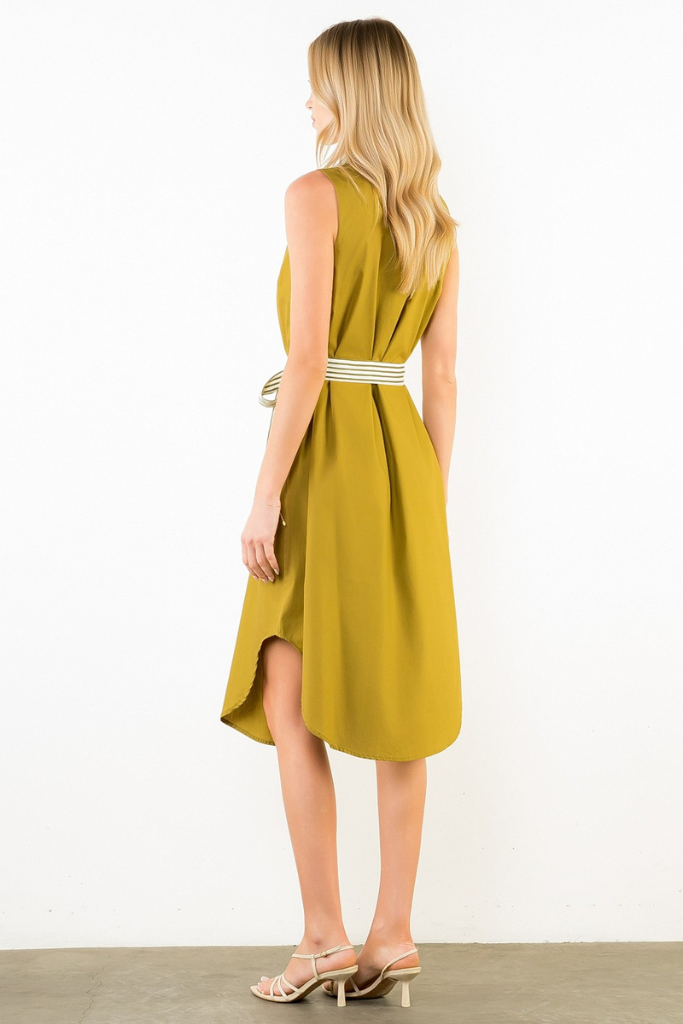 Adeline midi in olive