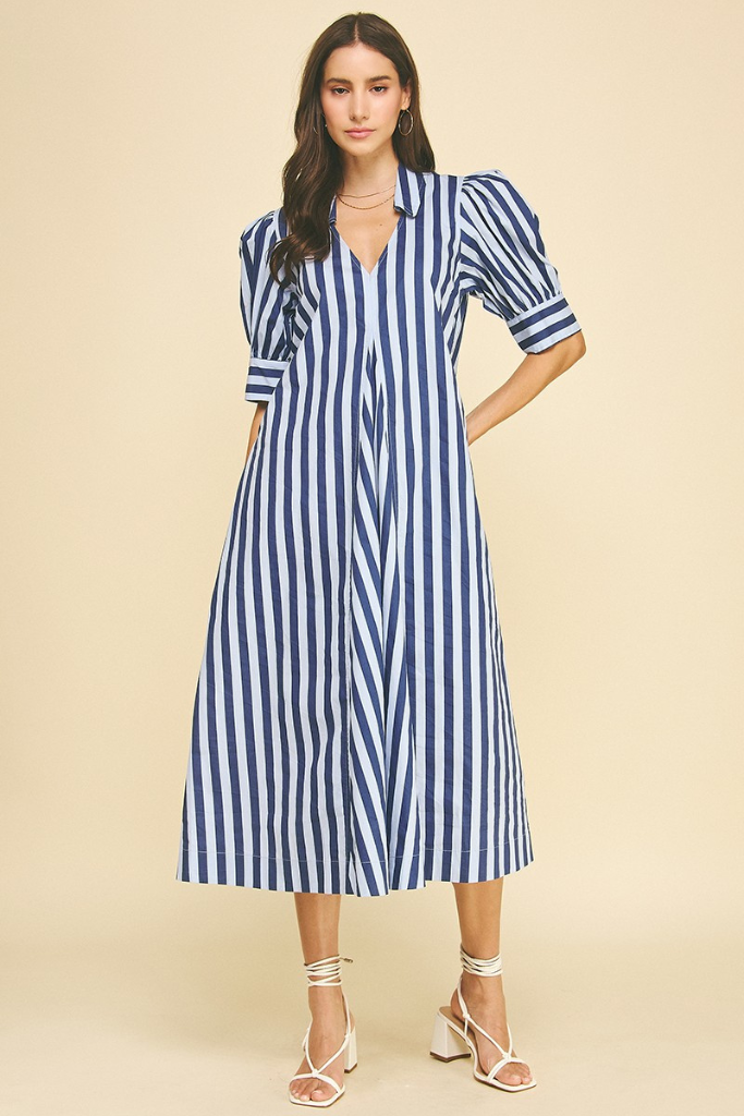 Jenny stripe dress in blue
