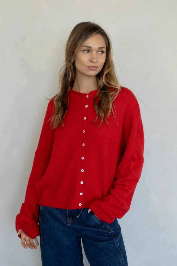 Piper cardigan in Red