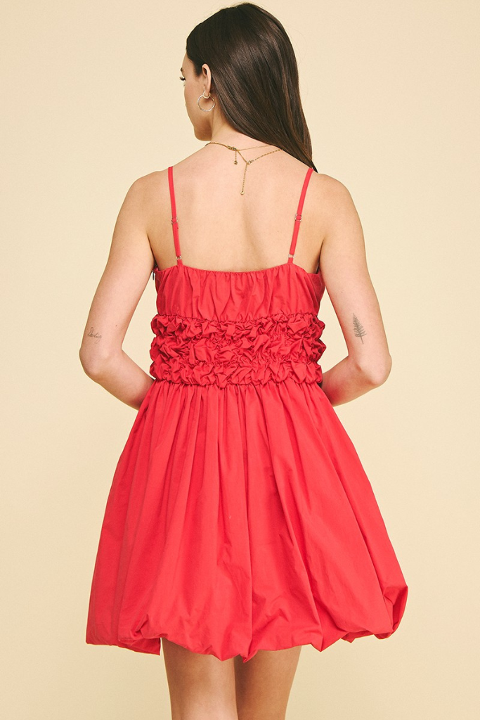 Luna mini dress in red