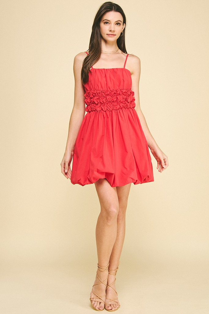 Luna mini dress in red