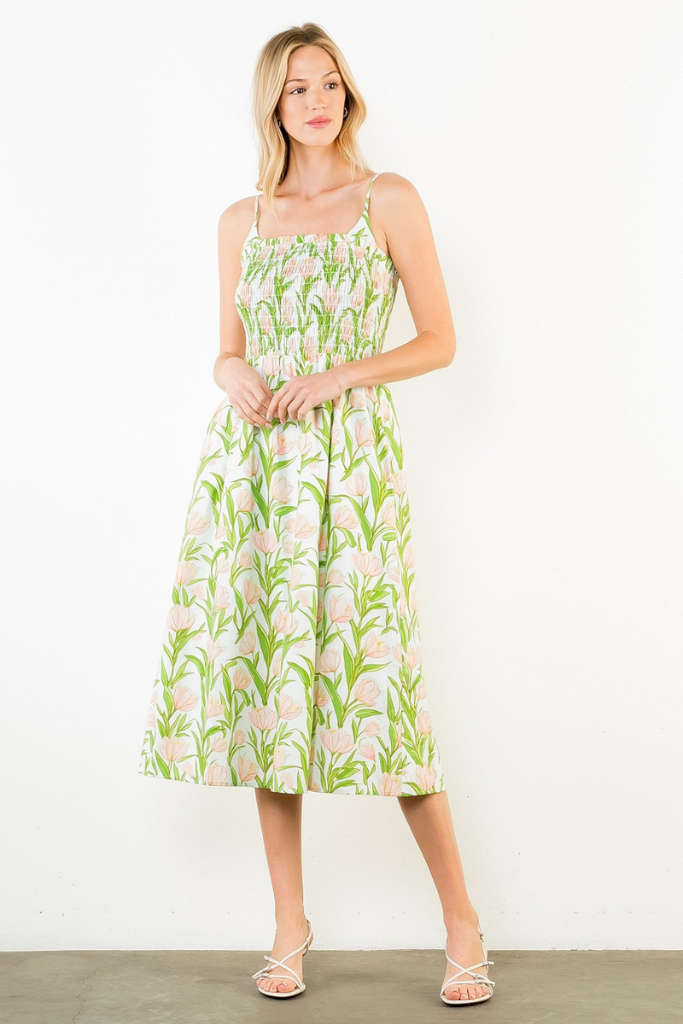 May floral midi