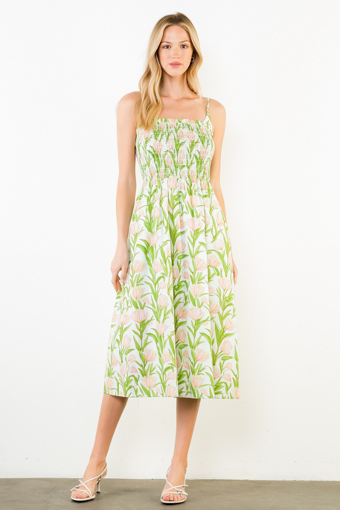 May floral midi