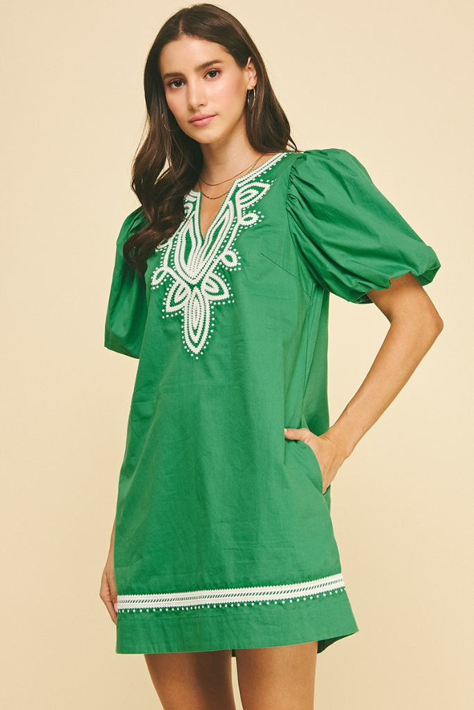 Greta dress in green